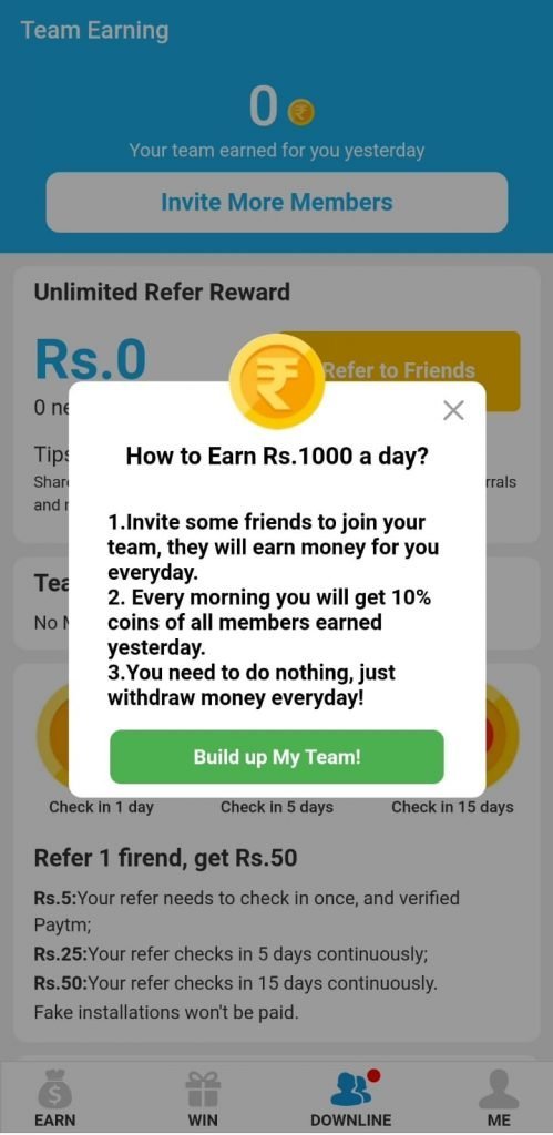 Earnpal APK Image showing How to earn Money