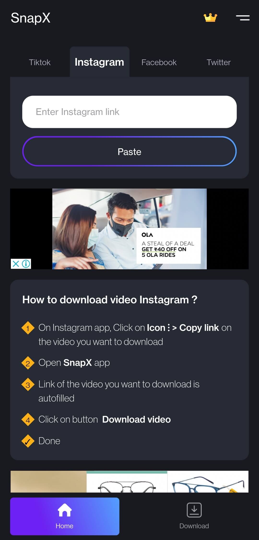 snaptik app apk