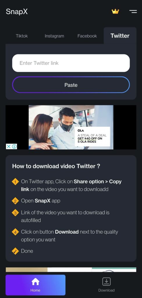 Snaptik APK Download Image