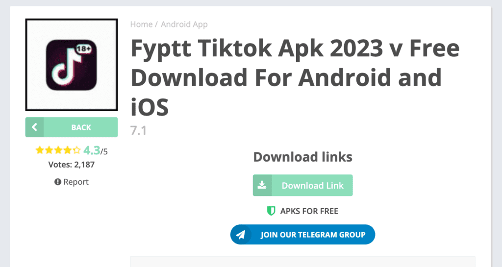 Click on final download link Fyptt Tiktok