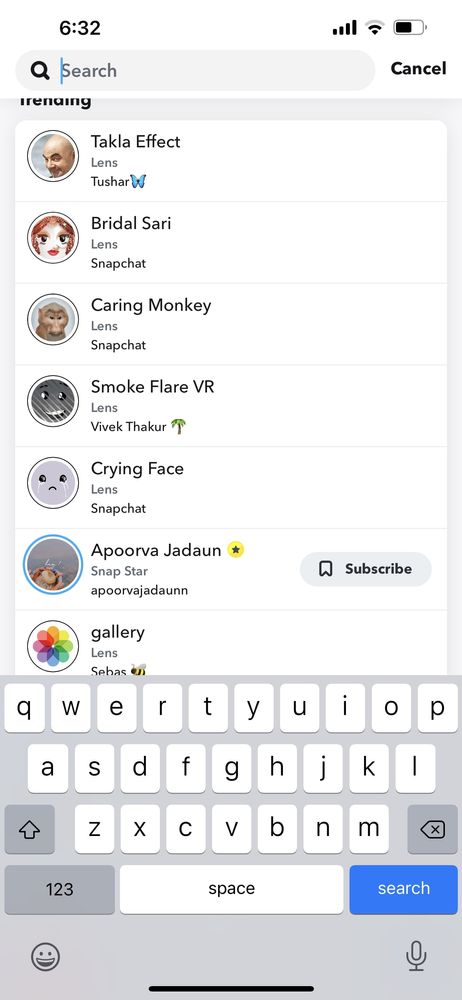 Snapchat MOD APK: Search anyone