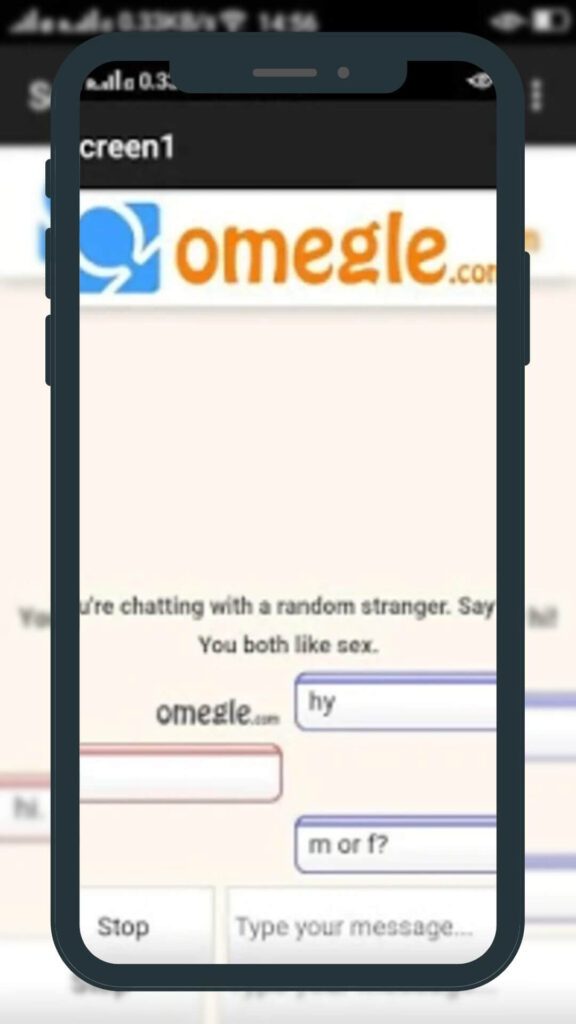 Chat Area in Omegle.com APK