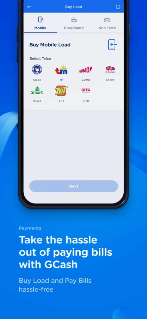 Take the hassle out of Paying the bills with Gcash APK