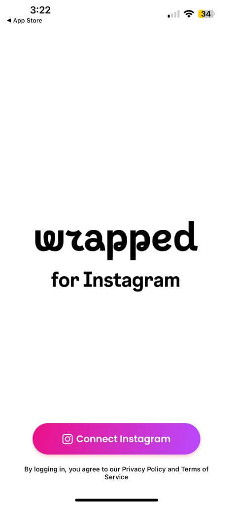 IG Wrapped Login Page