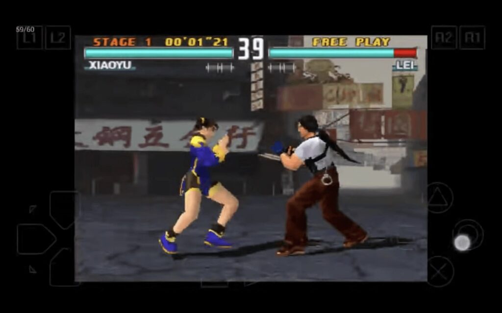 Gameplay window of Tekken 3 ePSXe