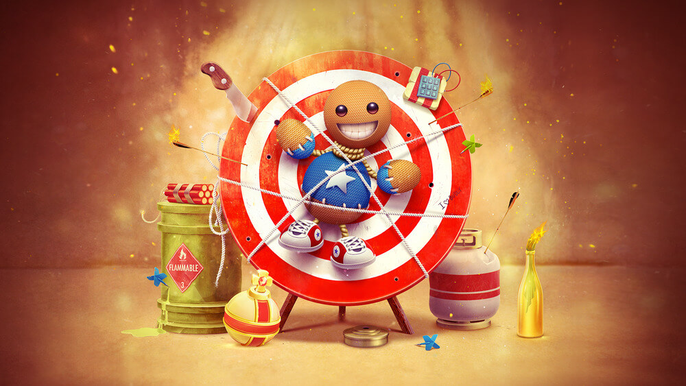 Take a shot and torture in Kick the Buddy MOD APK