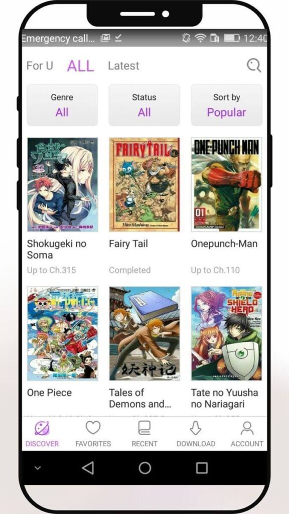Lots of Manga to read in Mangazone