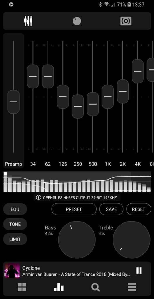 Sound Balance Feature in Poweramp Full Version Unlocker APK